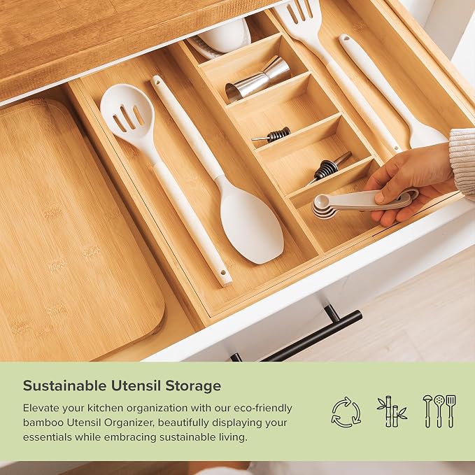 KitchenEdge Adjustable Kitchen Drawer Organizer