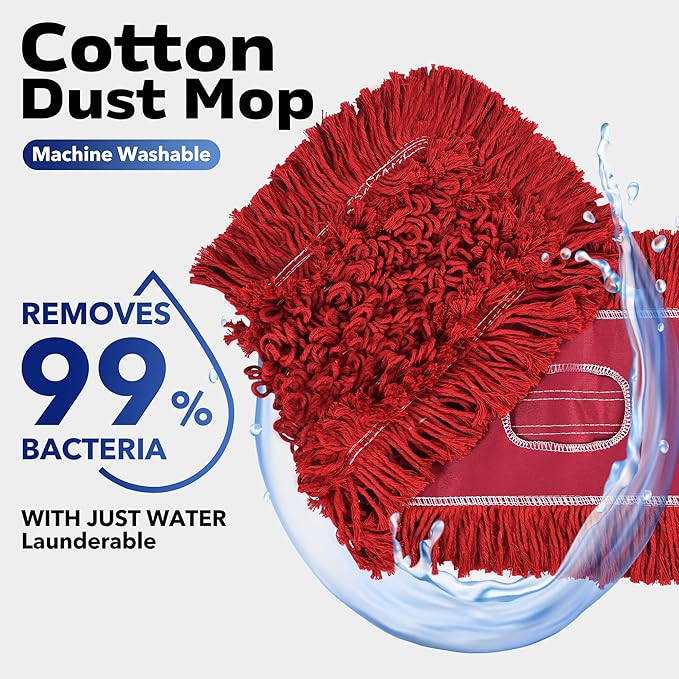 Matthew Cleaning 36'' Industrial Strength Cotton Dust Mop Refill Washable - Image 3