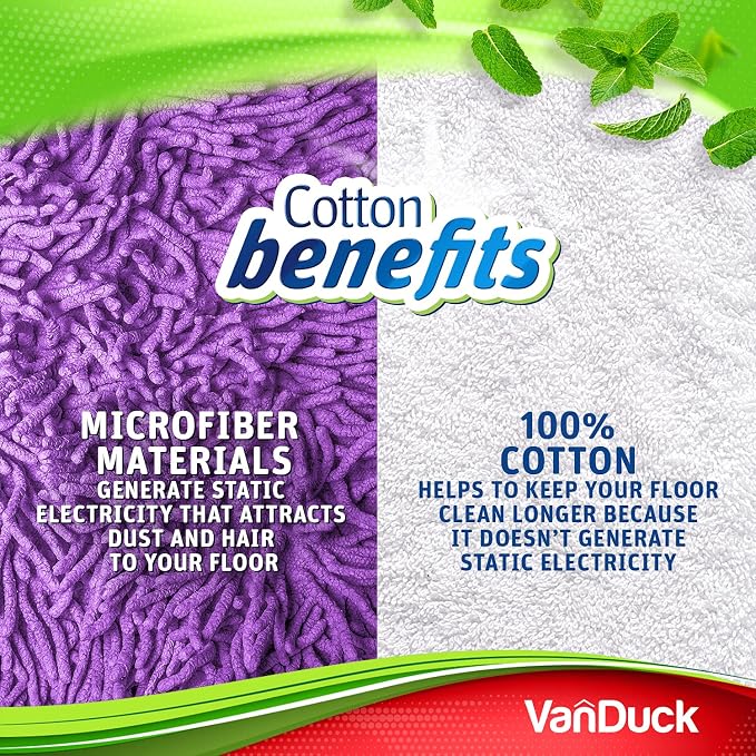 VanDuck Reusable 100% Cotton Mop Pads Compatible - Image 9