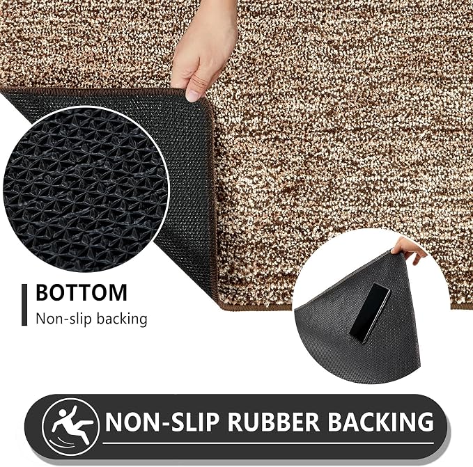 REFETONE Indoor Doormat, Front Door Mat 36"x59" Absorbent Rubber Backing Non - Image 5