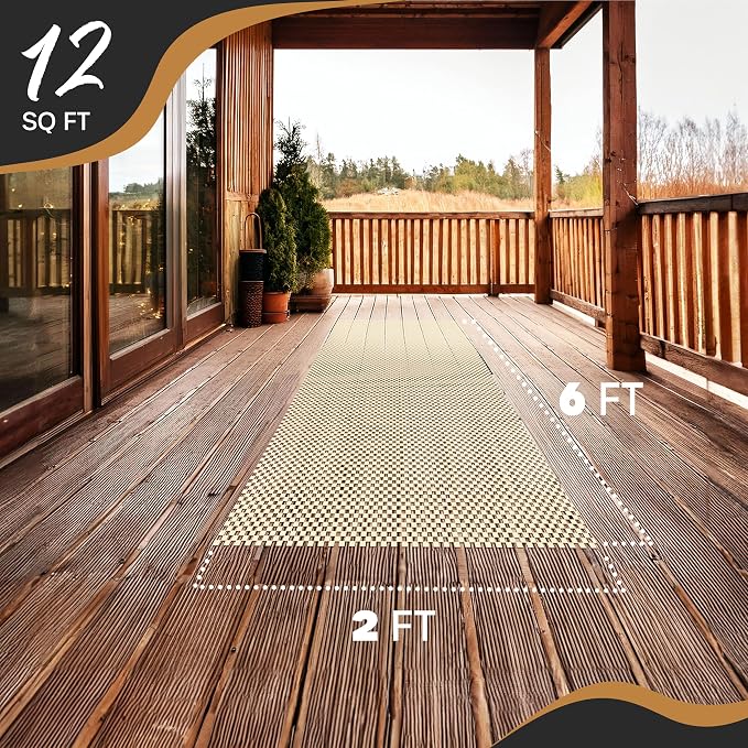 Nevlers 2'x6' Under Rug Non Slip Pad | White PVC Foam Non Slip Rug Pads | Open - Image 3