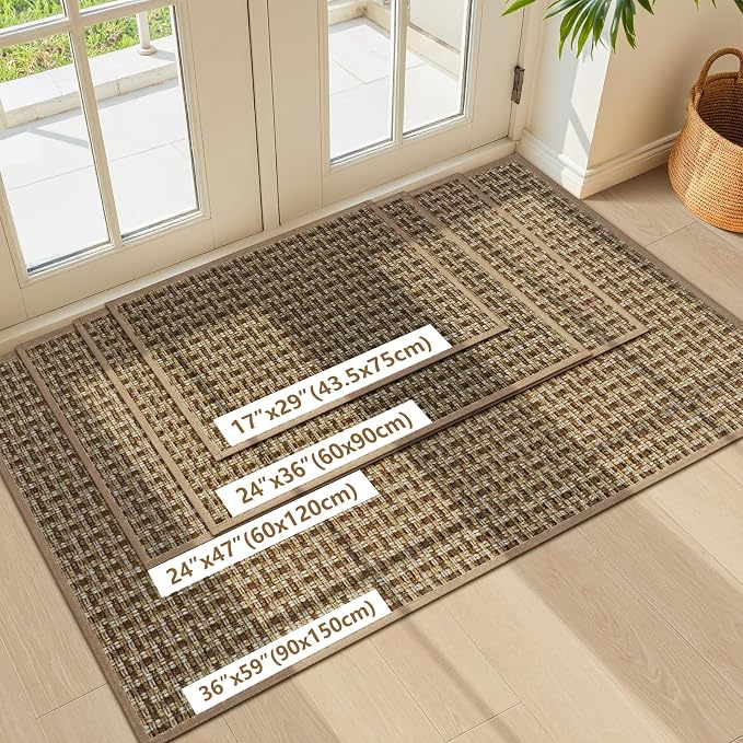 LEKEEPGO Door Mat Indoor Entrance 24"x47", Absorbent Indoor Door Mat Large - Image 7