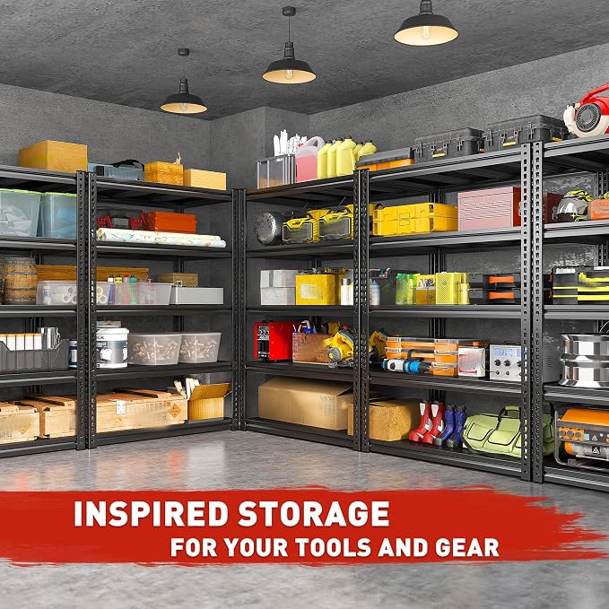 REIBII 72" H Garage Shelving Load 2500 LBS, Heavy Duty Storage Shelves - Image 8