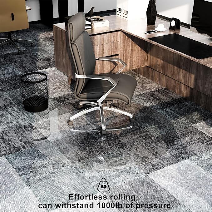 GLSLAND Round Tempered Glass Floor Mat - Image 5