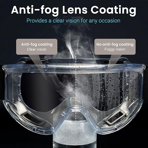AirGearPro Vision-1000 Anti-Fog Safety Goggles | Impact Resistant Protective - Image 3
