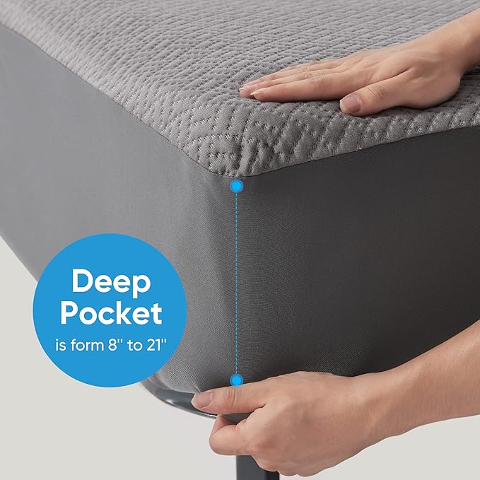 Hanherry 100% Waterproof Mattress Protector Twin Size - Image 4
