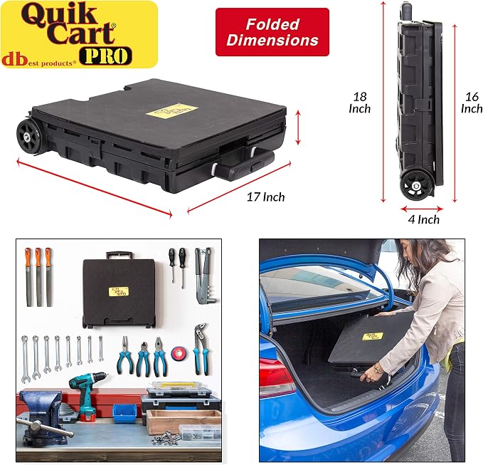 dbest products Quik Cart Pro Wheeled Rolling Crate Teacher Utility - Image 4
