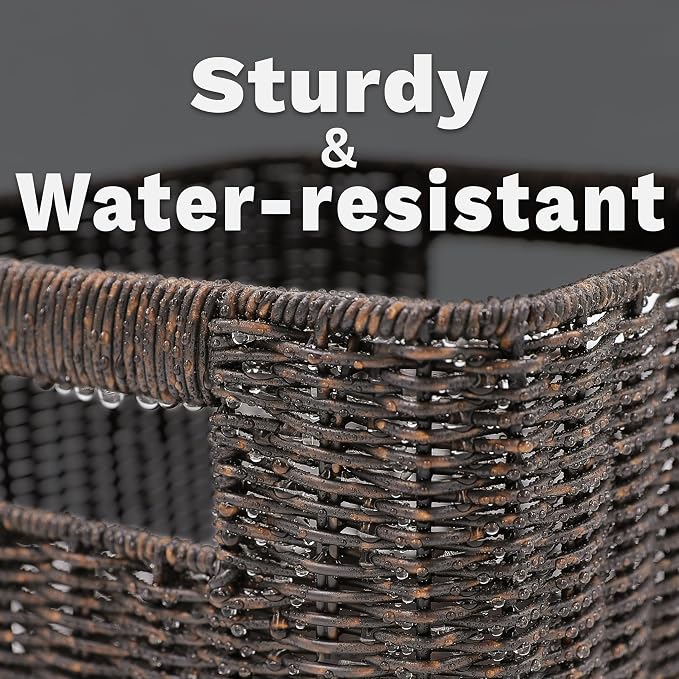 myHomeBody Wicker Storage Basket, Storage Cubes, Woven Baskets - Image 3