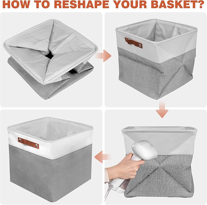 11in Open Fabric Storage Basket - Image 7