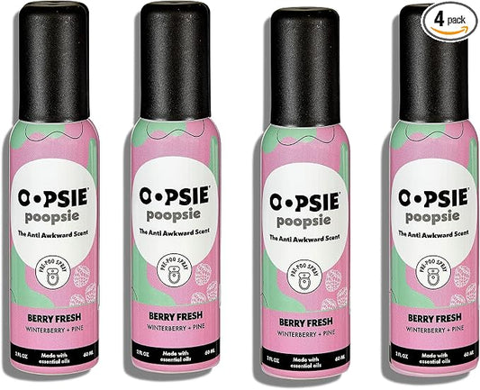 OOPSIE POOPSIE - Berry Fresh Before & After You Go Toilet Spray 2oz - Portable by OopsiePoopsie