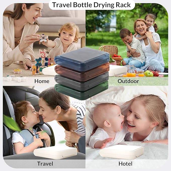 Travel Bottle Drying Rack Space Saving, Foldable Bottle Drain Rack - Image 7