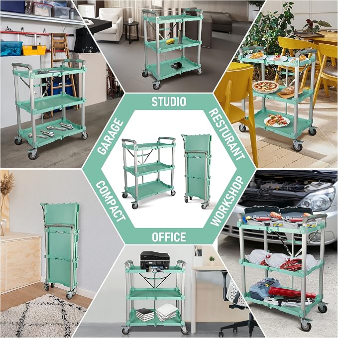 Olympia Tools 89-353 Pack N Roll Collapsible Service Cart, 300LB Capacity - Image 3