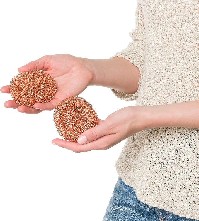Redecker Real Copper Pot Scrubbers – Double-Layer Copper Scouring Pads - Image 5