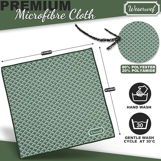 WESERWEF Design Microfiber Glasses Cleaning Cloth – Premium Cleaning Cloth - Image 2
