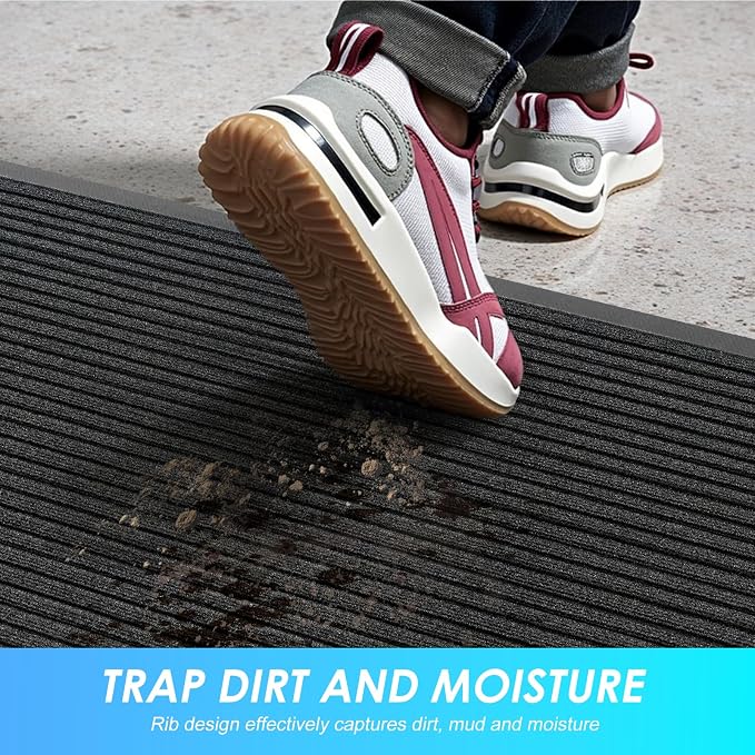 Vicwe Front Door Mat Indoor Outdoor Entrance, Low Profile, Easy Clean Entryway - Image 7