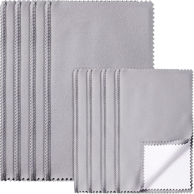 8 Pieces Large Jewelry Polishing Cloth Set Cleaning Cloths Silver Polishing by Breling