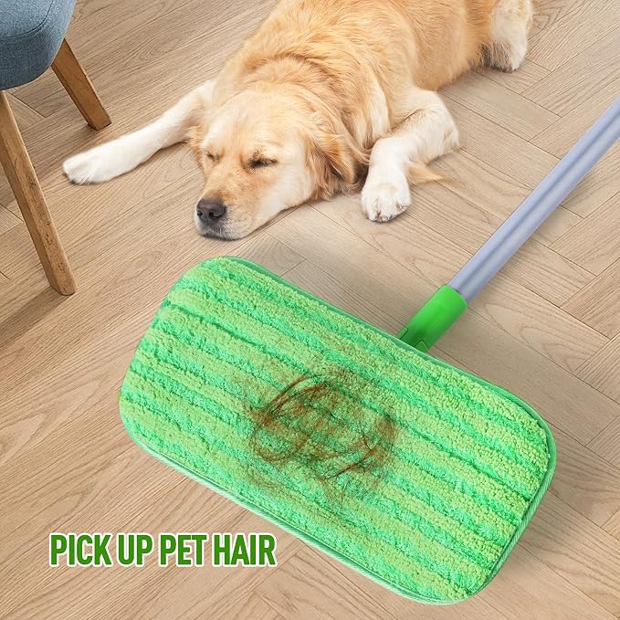 6 Pack Reusable Mop Pads for Swiffer WetJet Sweeper Mops, Microfiber Washable - Image 8