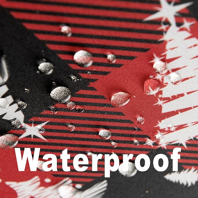 Red Gingham Plaid Christmas Tree Tablecloth - Image 4