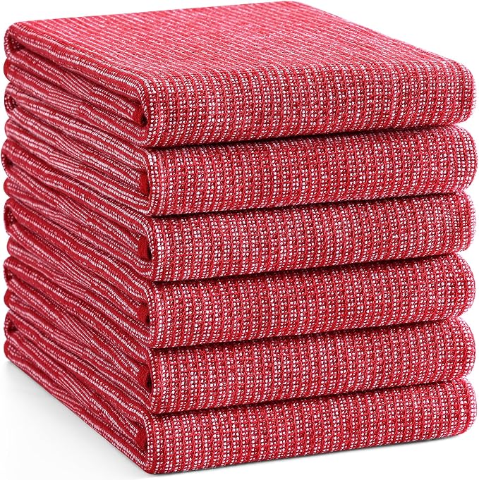Homaxy Premium Kitchen Towels, Large Cotton Kitchen Hand Towels, Flat and Terry - Image 8