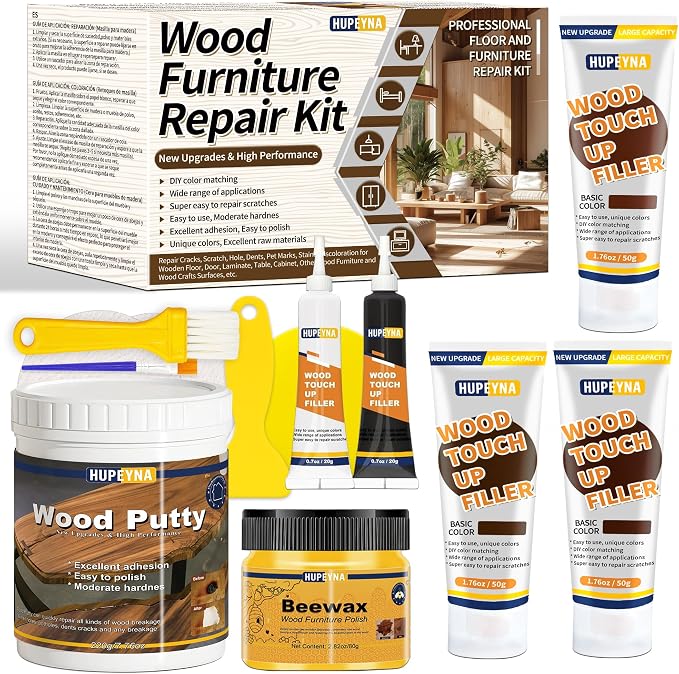 Wood Repair Kit, Wood Furniture Repair Kit, Wood Filler, Wood Putty and by HUPEYNA