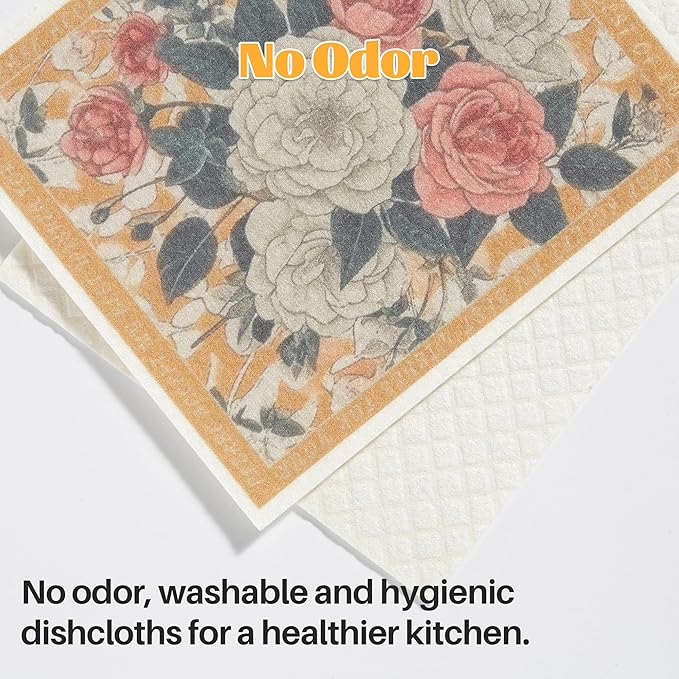 JOYMOOP 6 Pack Dishcloths for Kitchen, Reusable Absorbent Non-Scratch Cleaning - Image 7