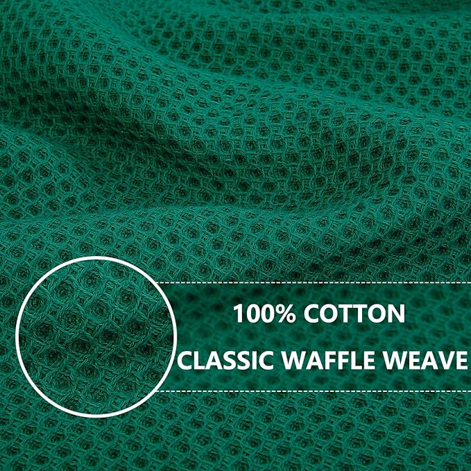 Homaxy 100% Cotton Waffle Weave Kitchen Dish Cloths, Ultra Soft Absorbent Quick - Image 2