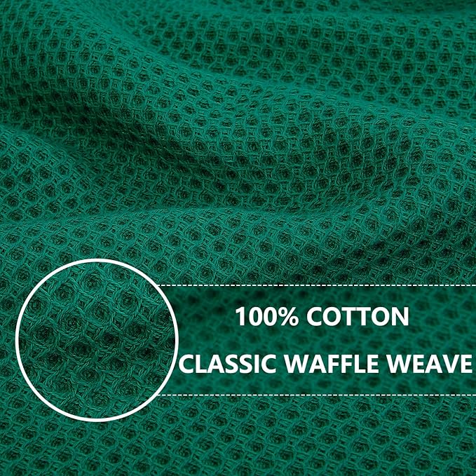 Homaxy 100% Cotton Waffle Weave Kitchen Dish Towels, Ultra Soft Absorbent Quick - Image 2