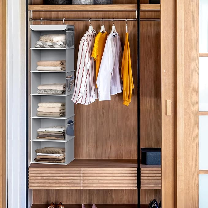Simple Houseware 6 Shelf Hanging Closet Organizer - Image 2