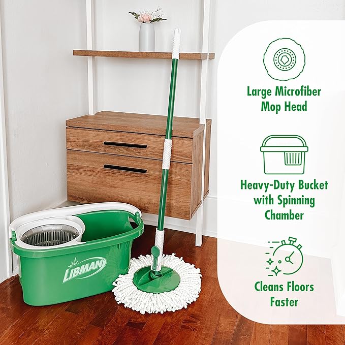 Libman Tornado Spin Mop System | Mop and Bucket - Image 3