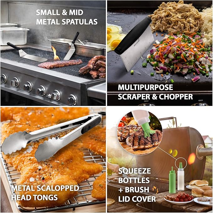 Metal Spatula Set Stainless Steel and Scraper - Image 2