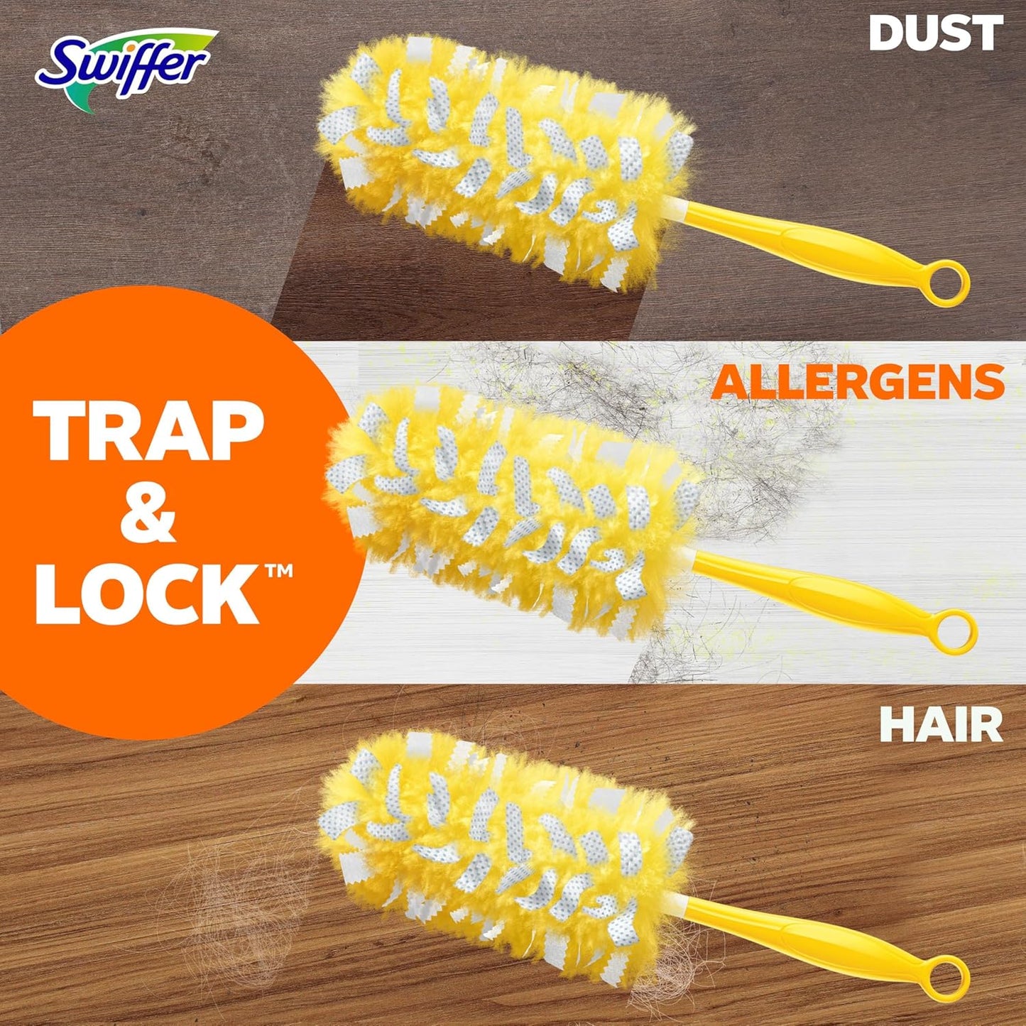 Swiffer Pet Heavy Duty Dusters Refills, Multisurface 360 Dusters with Febreze Odor Defense, 11 Count