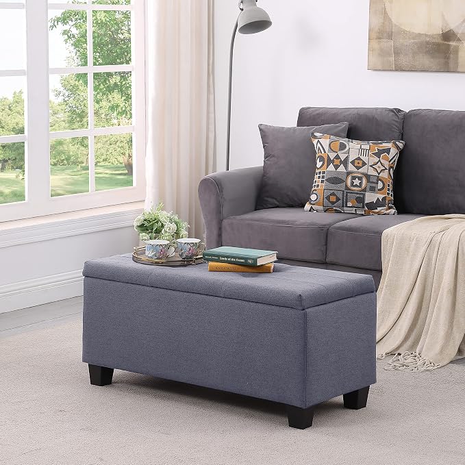 Hinged Storage Ottoman Set of 3 - Image 5