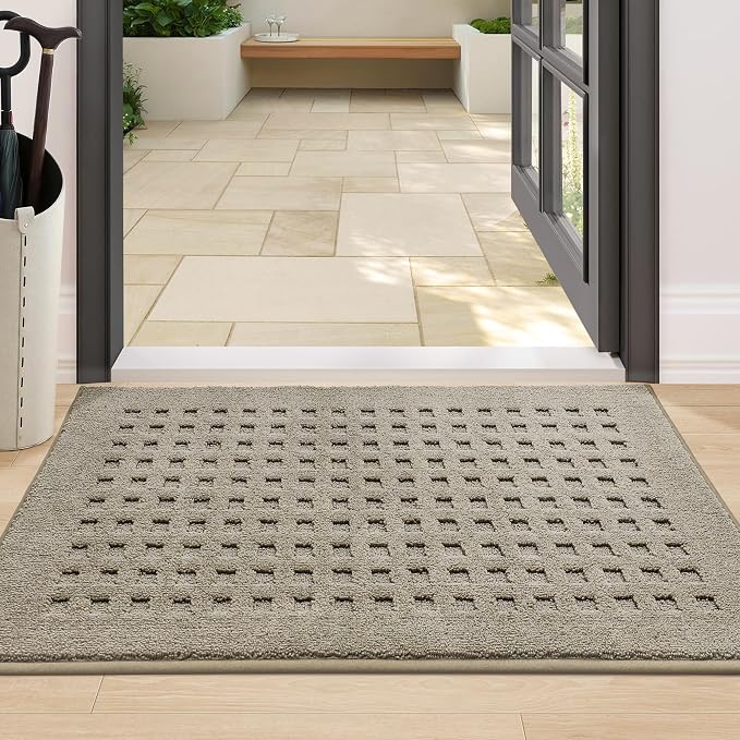 BEQHAUSE Waffle Door Mats Indoor 24"x36", Dog Mat by BEQHAUSE
