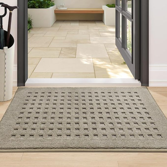 BEQHAUSE Waffle Door Mats Indoor 24"x36", Dog Mat by BEQHAUSE