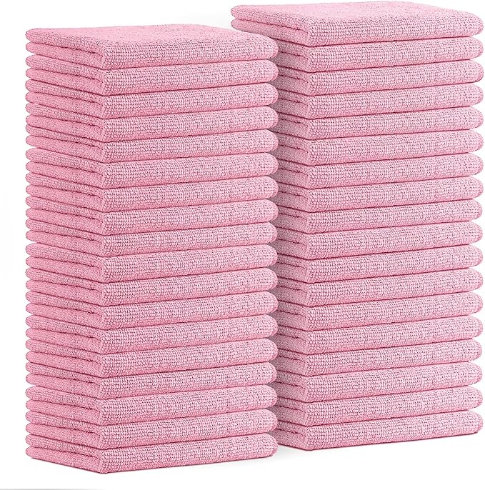 Avalon Towels Microfiber Cleaning Cloths Size 16" x 16", Highly Absorbent by AvalonTowels
