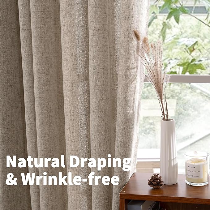 YoungsTex Dark Oatmeal Curtains 63 Inches Long - Image 5