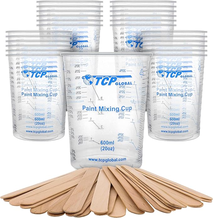 TCP Global 20 oz. Graduated Plastic Mixing Cups by TCPGlobal