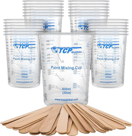 TCP Global 20 oz. Graduated Plastic Mixing Cups by TCPGlobal