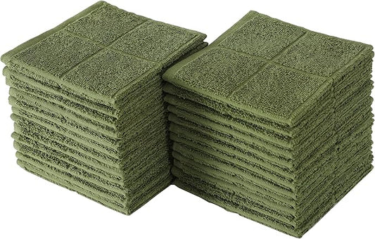 Glynniss Kitchen Dish Cloths Highly Absorbent Dish Rags 100% Cotton Wash Cloths by Glynniss