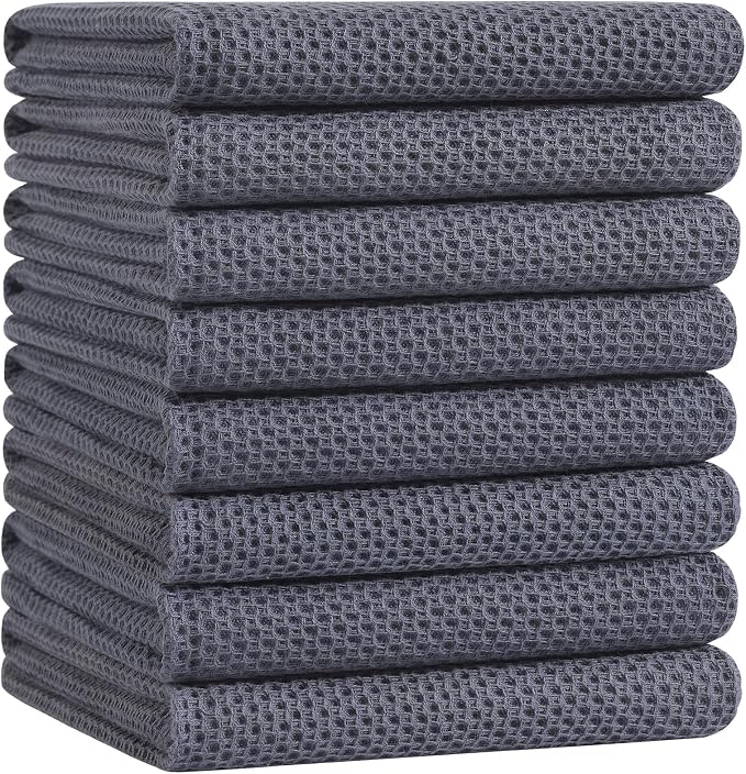 Homaxy 100% Cotton Oversized Waffle Weave Kitchen Dish Towels, Ultra Soft by Homaxy