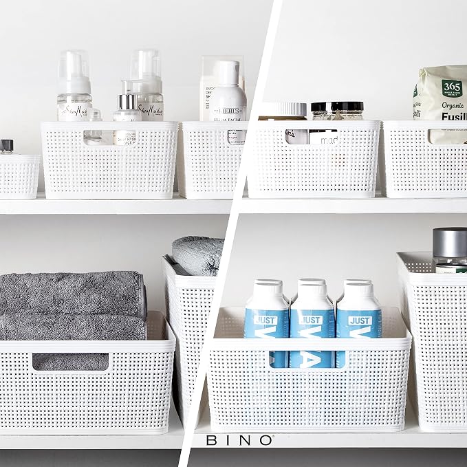 BINO | Woven Plastic Basket | Medium, Space - Image 5