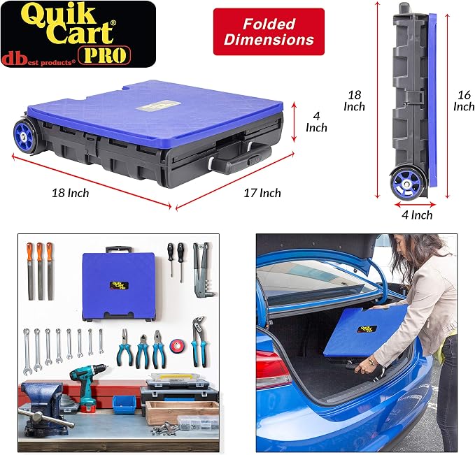 dbest products Quik Cart Pro Wheeled Rolling Crate Teacher Utility - Image 4