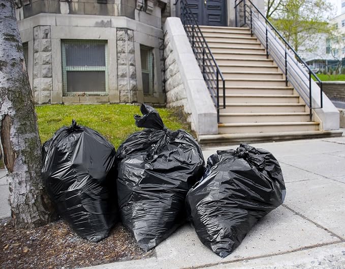 Tasker 55-60 Gallon Trash Bags Heavy Duty, Large Black Outdoor Trash Bags - Image 7