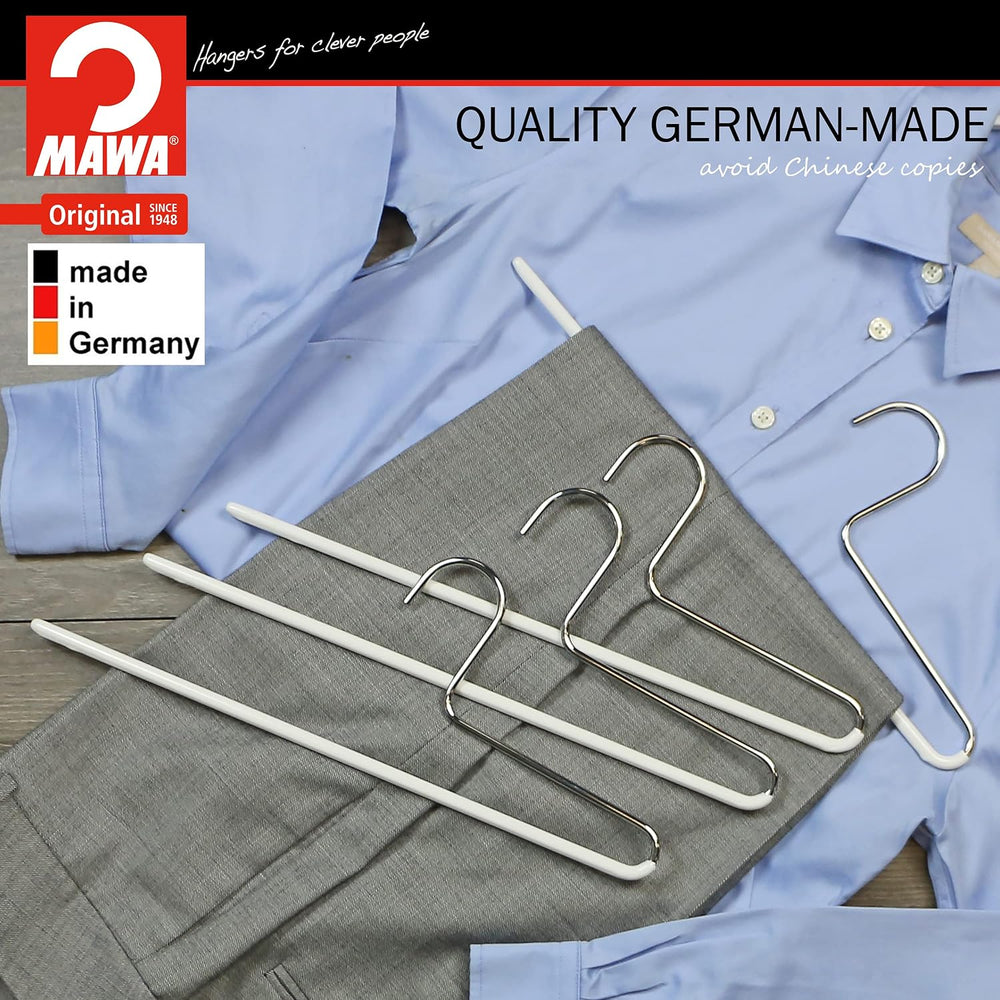 Mawa by Reston Lloyd Non-Slip Space Saving Clothes Hanger with Single Rod for...