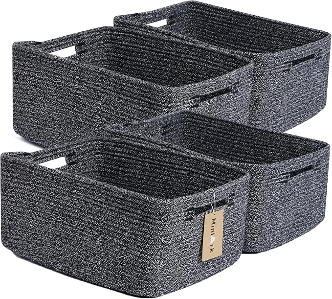 Large Storage Baskets for Organizing, Closet Shelf Baskets for Clothes Blanket by MiniArkStorageBasketsHome