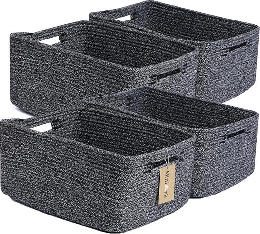 Large Storage Baskets for Organizing, Closet Shelf Baskets for Clothes Blanket by MiniArkStorageBasketsHome