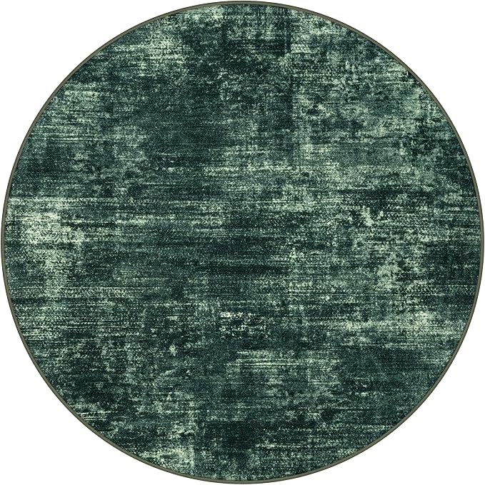 IOHOUZE Abstract Round Area Rug 8 Ft Washable Circle Rugs Large Round Rug Non - Image 9