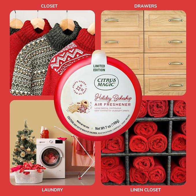 Citrus Magic Holiday Odor Absorbing Solid Air Freshener, Holiday Bakeshop - Image 9
