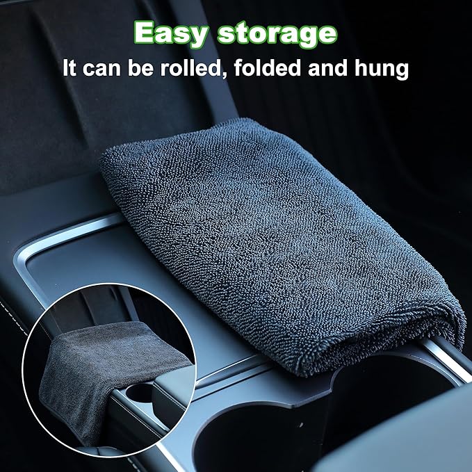 JOYMOOP Microfiber Towels for Cars, 3 Pack 35.4" x 23.6" Car Drying Towel - Image 8