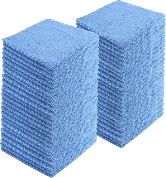 Microfiber Cleaning Cloths, 48 Pack, All-Purpose, Highly Absorbent, Washable by JDHomease